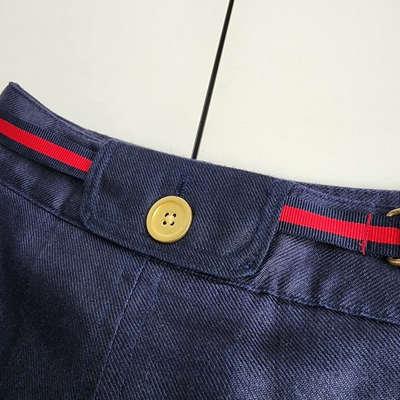 Blue Mini A-line Pleated Skirt for Casual - Picture 4 of 12